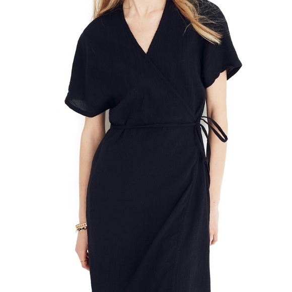 gauze wrap dress